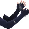 BULINGNA Arm Sleeves for Men Women Cooling UV Protective Sleeves with Half-Finger Glove