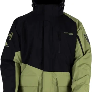 by Clam Delta Float Parka � Insulated, Waterproof Ice Fishing Jacket with MotionFloat Technology � Drab Green/Black (XL)