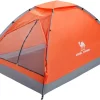 CAMEL CROWN 2/3/4 Person Camping Tent with Removable Rain Fly, Easy Setup Outdoor Tents Water Resistant Lightweight Portable for Family Backpacking Camping Hiking Traveling