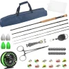 Carbon Fly Fishing Rod and Reel Combo Set 42 Pieces Kit Fly Fishing Gear Set Fly Fishing Rod and Reel Package Fly Fishing Starter Kit