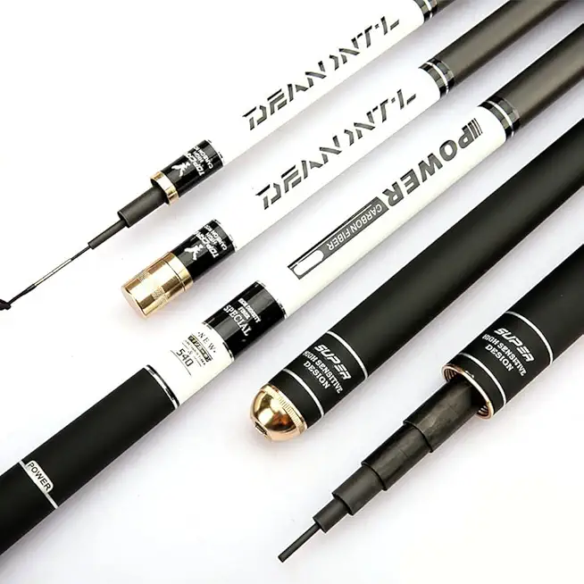 Carbon Hard Telescopic Fishing Rod, Portable Without Rings Fresh Water Fishing Pole for Travel, Trout, Bass, Inshore Stream Fishing Tool,7.2m (5.4m)