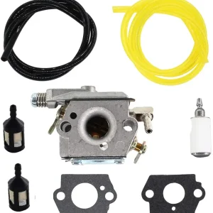 Carburetor Compatible with Tecumseh TC200 TC300 640347 640347A TM049XA Ice Auger 2-Cycle Carb Strike Master Jiffy Ice Auger 50667 Fuel Line Fuel Filter Gasket
