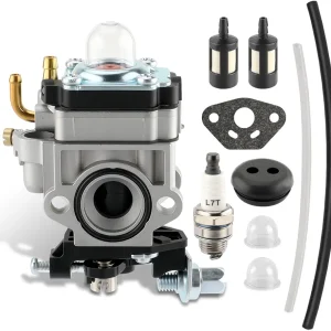Carburetor Replace 4082 for Jiffy Ice Auger Jiffy 2 Cycle Engines Carb w/Gasket Fuel Filter Check Valve Fuel Line