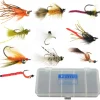 Carp Fishing Kit + Fly Box Realistic & Highly Effective Fly Fishing Gear Carp Flies on Strong, Sharp Hooks (10 Flies)