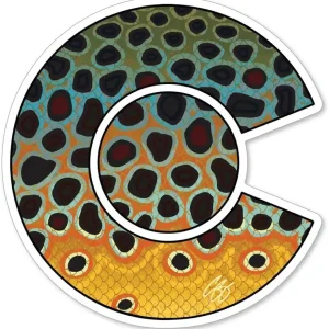 Casey Underwood Colorado Brown Trout Decal Sticker