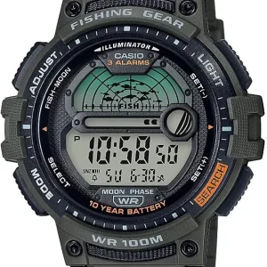Casio Fishing Timer Quartz Watch with Resin Strap