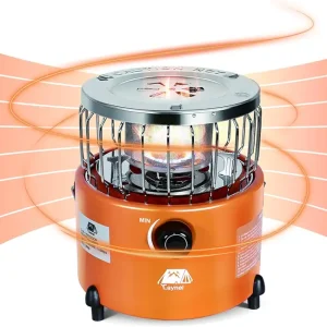 Caynel 2 in 1 Portable Propane Heater and Stove, Outdoor Camping Liquefied Gas Stove, Ice Fishing Hiking Hunting Survival Emergency Tent Multifunctional Handheld Heater (Orange)