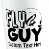 Ceramic Custom Fishing Pole Shot Glasses Fly Guy Fly Fishing Spool Fishing Rod Bait Hobbies Bar Supplies Accessories Personalized Text Here 2 Oz
