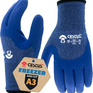Cestus C-13, Freezer Gloves for Working in Freezer, Winter Work Gloves for Men, A3 Cut Resistant, Insulated for Cold Weather