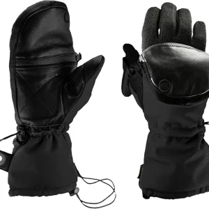 CFCM Convertible Fold-Away Cold Weather Mitt Transforms to Gloves, Water-Resistant, Touchscreen Capable