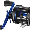 Chaos XS Baitcasting Fishing Reel, Reinforced Metal Body Round Baitcaster Reel, Smooth Powerful Saltwater Inshore Surf Trolling Reel, Conventional Reel for Catfish, Musky, Bass, Pike