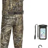 Chest Waders, Hunting Waders for Men with 800G Insulation, Waterproof Neoprene Camo Bootfoot Wader
