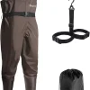 Chest Waders with Boots for Men & Women, Nylon/PVC Lightweight Fishing Wader with Boots Hanger