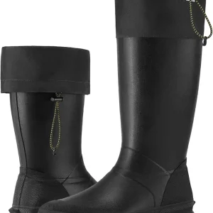 Classic Men�s Rainboot Neoprene Rubber Rain Boots for Men Waterproof with Adjustable Closure
