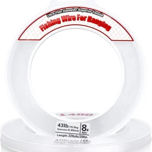 Clear Fishing Wire, Acejoz 656FT Fishing Line Clear Invisible Hanging Wire Strong Nylon String Supports 40 Pounds for Balloon Garland Hanging Decorations