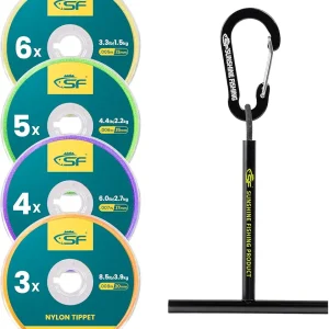 Clear Nylon Tippet Line with Holder Fly Fishing Tippets Leaders Trout 0X 1X 2X 3X 4X 5X 6X 7X