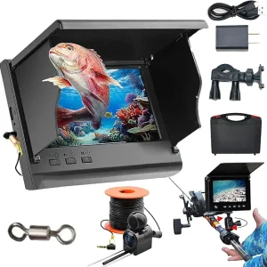 Colitt Underwater Fishing Camera, Night Vision Portable Fish Finder, 4.3 Inch HD Fishing Monitor Camera with 220� Wide View, IP68 Waterproof ice Fishing Fish Finder for Lake Sea Boat Fishing