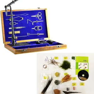 Colorado Angler Supply KB Tool Kit & Delux Fly-Tying Material KIT for Tying 6 Basic Flies with DVD and Instruction Booklet Beginner Fly Tying KIT Fly Tying Classes Fly Tying Gift