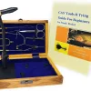 Colorado Anglers - Fly Tying Standard Tool Kit with Wooden Box & Book, Rotary Vise, Bobbin, Scissors, Whip Finisher, Complete Fly Fishing Set for Beginners & Pros