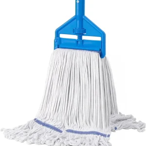 Commercial Mop 60 inch Heavy Duty Industrial Wet Mops with Long Handle,Looped-End String Cotton Mop for Home, Kitchen,Garage,Office and Concrete/Tile Floor Cleaning