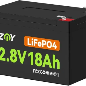 Compact 12V 18Ah LiFePO4 Lithium Battery, 4000+ Cycles 12 Volt Lithium Battery Built-in 20A BMS, 12V 18Ah Battery for Garmin Fish Finder Battery, Power Wheels, Mobility Scooter, Lighting Supply