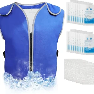 Cooling Vests with 20pcs Ice Packs for Men Women, Adjustable Ice Vest for Hot Weather Work, Summer Cooling Jacket for Workout, Running, Fishing and Outdoor
