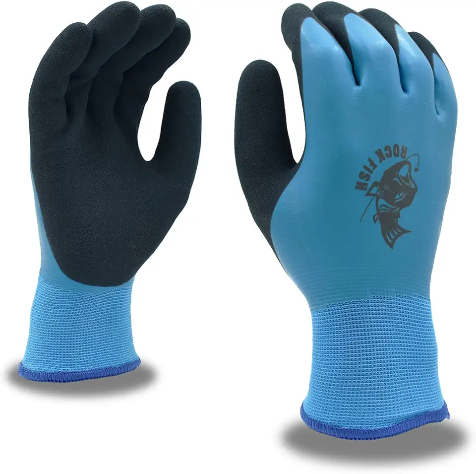 Cordova FP3988 Thermal Fishing Gloves, Two-Ply Thermal Lining, Fully Coated, Waterproof for Cold Weather, Salt & Fresh Water