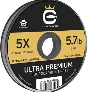 CORTLAND Ultra Premium Fluorocarbon Durable Flexible Abrasion-Resistant Trout Tippet with Plasma Finish for Freshwater | Nymphing/Dry Fly Fishing/Streamer Fishing