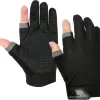 Cosmos 1 Pair Flexible Fishing Gloves Cut Finger Breathable Nylon Surface with Non Slip Dot for Ice Fishing Fly-Fishing Photography Motorcycling Running Hiking