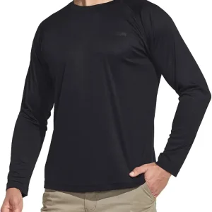 CQR Men's UPF50+ Sun Protection Shirts, Quick Dry Long Sleeve Rash Guard, Athletic Running Workout Fishing Cooling Shirts