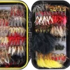 Croch 120pcs Dry/Wet Flies Box Set - Mix Designs Fishing Lure for Bass, Salmon, Trout - Floating/Sinking Assortment with Waterproof Fly Box
