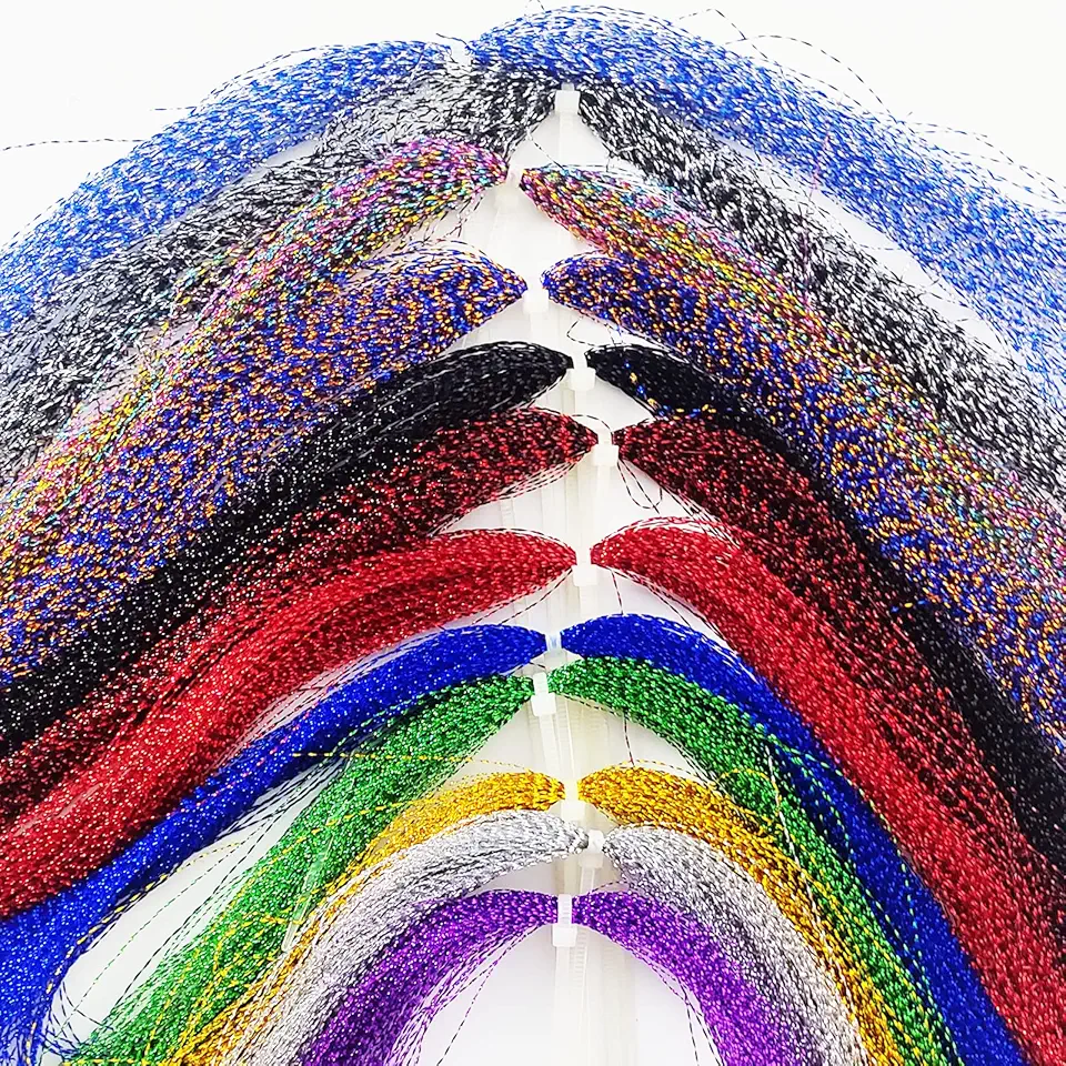 Crystal Flash Combo Kit 12 Colors Fly Tying Material Fishing Lure Making