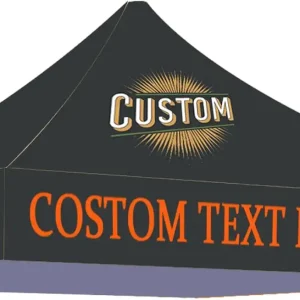 Custom Canopy Top 10x10 with Logo, Personalized Customizable Pop Up Tent Top for Business Events Trade Shows Farmers Markets Sporting Events Camping (10x10ft)