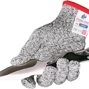 Cut Resistant Gloves - Level 5 Protection High Performance Kitchen Working Gloves Food Processing, Cutting,Fish Filet, Mandolin,Oyster Shucking,Kite Flying and Carving. Size Large, One Pair