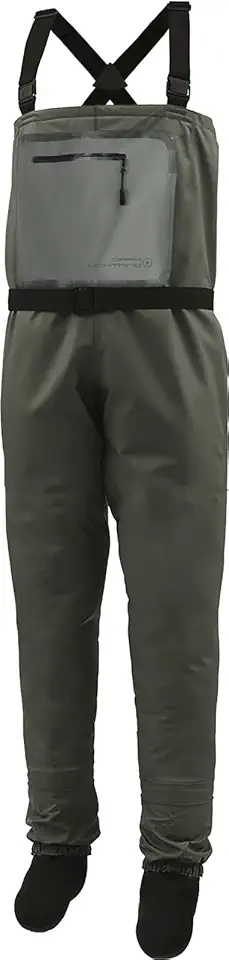 Dark Lightning Breathable Insulated Chest Waders, Perfect for 4 Seasons Fly Fishing Stocking Foot Waders for Men and Women
