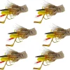 Dave's Hopper Fly Fishing Set, Size #10 � Topwater Terrestrial Dry Flies for Bass, Panfish, Trout