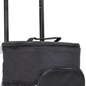 dbest products Ultra Compact Cooler Smart Cart, Black Insulated Collapsible Rolling Tailgate BBQ Beach Summer