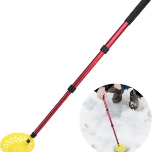 DECOHS Adjustable Ice Fishing Skimmer Scoop-Winter Ice Fishing Scooper with Long Handle-Ice Fishing Gear for Scooping out Ice While Fishing