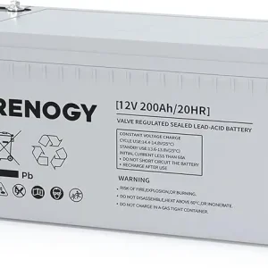 Deep Cycle AGM Battery 12 Volt 200Ah, 3% Self-Discharge Rate, 2000A Max Discharge Current, Safe Charge Most Home Appliances for RV, Camping, Cabin, Marine and Off-Grid System, Maintenance-Free