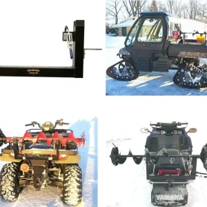 Digger Ice Auger Mount for ATV, Snowmobile, UTV, Fits Metal Rack, Bumper & Polaris Composite Rack