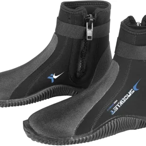 Diving Boots, 3mm Neoprene Wetsuit Booties with Anti-Slip Sole for Water Sports