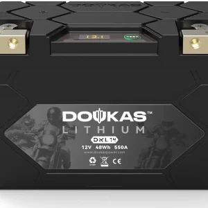 DKL14 550A LiFePO4 Motorcycle Lithium Battery, 12V 4Ah Powersports Battery, Compatible Jet Ski, Quad, Lawn Mower, ATV, UTV, Scooter, Generator Battery, Snowmobile