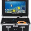 doorslay 1200TVL Underwater Fishing Camera Fish Finder with 12 IR LEDs 7Inch/9Inch LCD Display 15M/30M/50M Cable IP68 Waterproof for Sea Lake Boat Ice Fishing