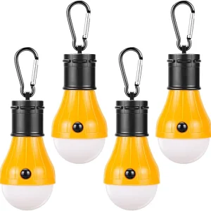 Doukey Portable Camping Lanterns [4 Pack] LED Tent Lanterns Emergency Light for Backpacking, Hiking, Hurricane Outage
