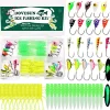 Dovesun Fishing Kit Ice Fishing Jigs Ice Fishing Lures Walleye Fishing Lures Crappie Jigs 135pcs/58pcs/45pcs/34pcs/30pcs/8pcs