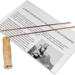 Dowsing Rods Set | Pure Copper | Premium Wooden Handles, Ghost Hunting, Underground Water, Gold, Paranormal Activity, Instructions Included | Made in USA