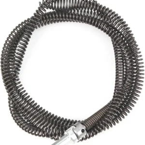 Drain Auger Cable 6.5Ft/2M Flexible Drill Snake for Plumbing 10mm Drain Snake Clog Remover with Drill Connector Drill Pipe Cleaner for Kitchen, Bathroom, Toilet and Shower Sink