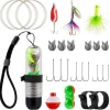 Dr.Fish 25 Pieces Pocket Reel Survival Fishing Kit Line Jig Head Hook Spoon Spinner Bait Hiking Camping Tool