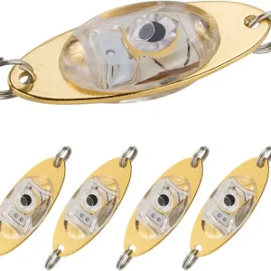 Dr.Fish LED Fishing Lures Assortment Deep Drop LED Fishing Spoons Underwater Flasher Diamond Lights Trolling Lures Halibut Rig
