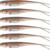 Dr.Fish Soft Plastic Baits, Fork Tail Soft Jerkbait Minnow Lures, 3 to 4-3/4 Inches Soft Swimbaits Jerk Shad Baits Crappie Bass Fishing Lures